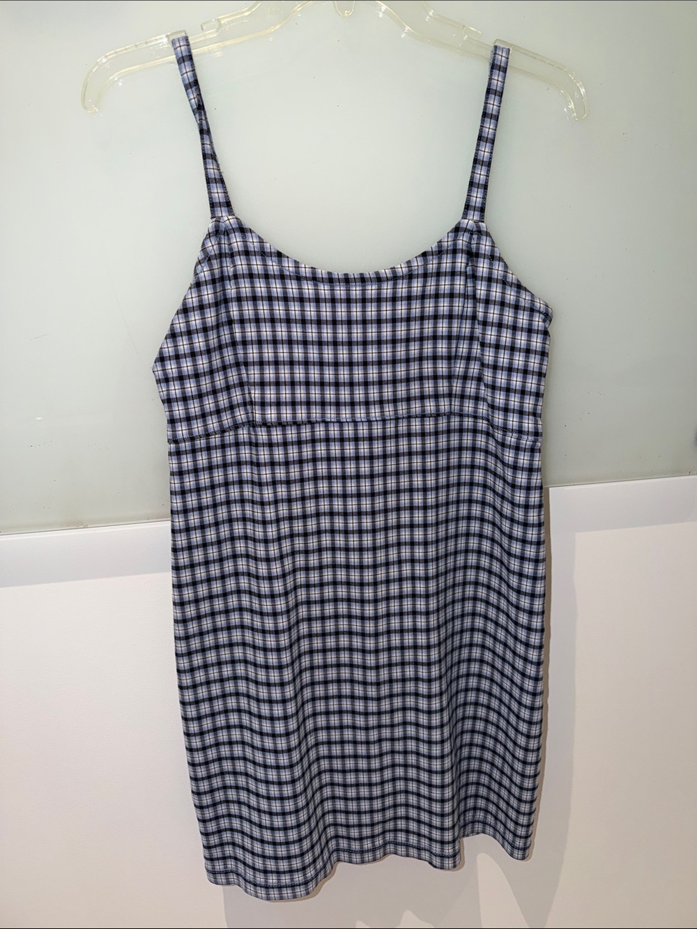 Hollister Blue and White Plaid Mini Dress